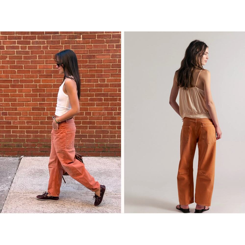 Free People We The Free Minimalist Moxie Barrel Jeans | Dusty Roads | Size 26 - Picture 3 of 10